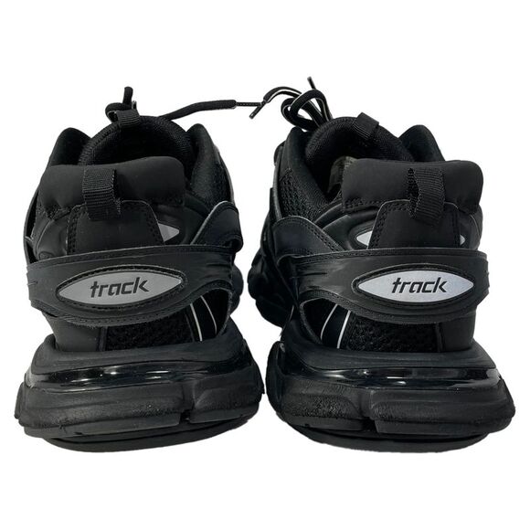 Balenciaga Track Lace-Up Sneakers in Black Polyurethane - Picture 4 of 10
